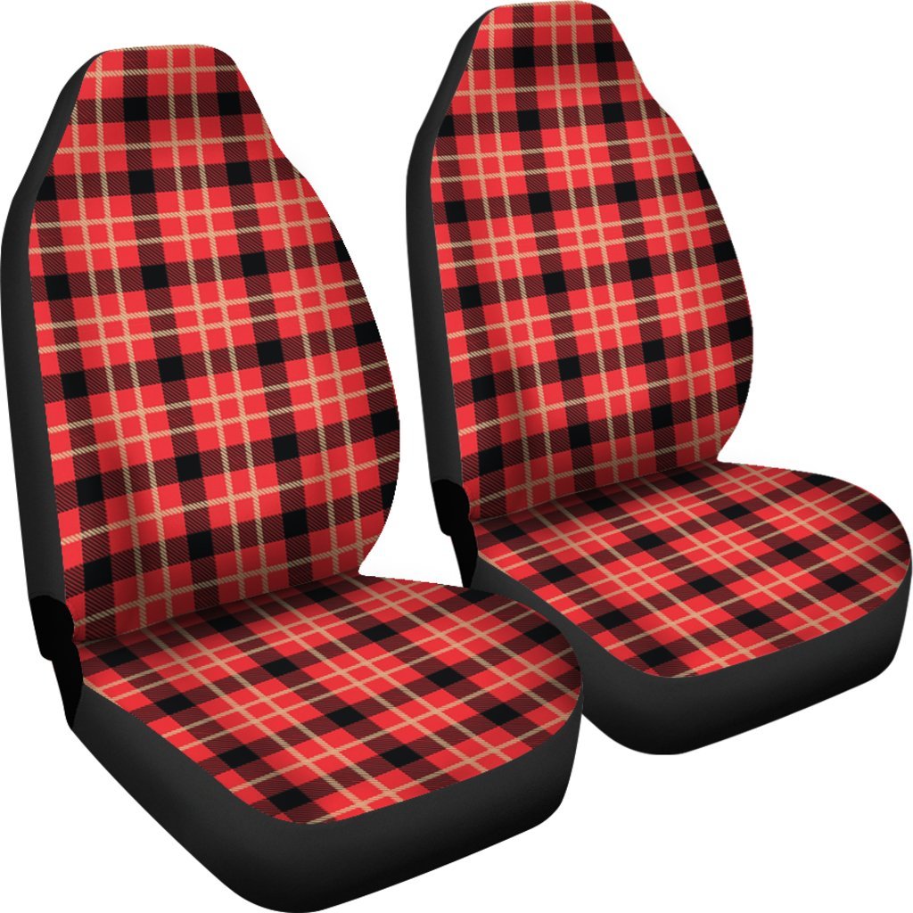 Royal Stewart Tartan Red Plaid Scottish Universal Fit Car Seat Cover-grizzshop