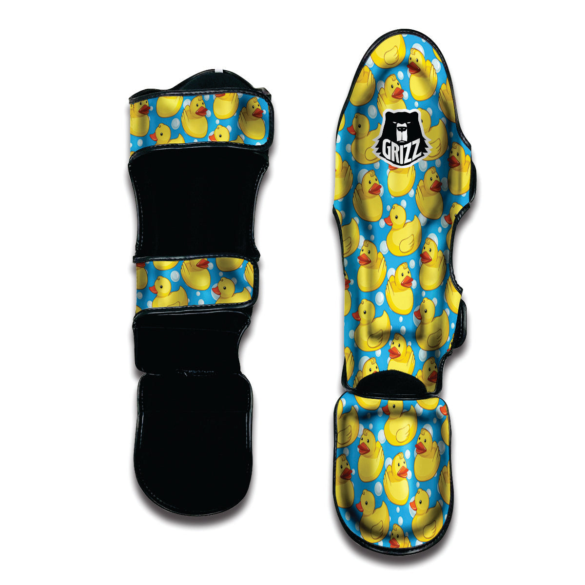 Rubber Duck In Water Print Pattern Muay Thai Shin Guards-grizzshop