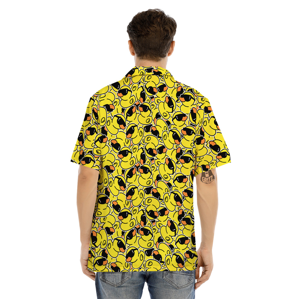 Rubber Duck Mafia Print Pattern Men's Hawaiian Shirt-grizzshop