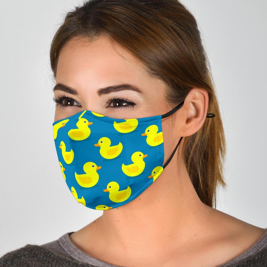 Rubber Duck Pattern Print Face Mask-grizzshop