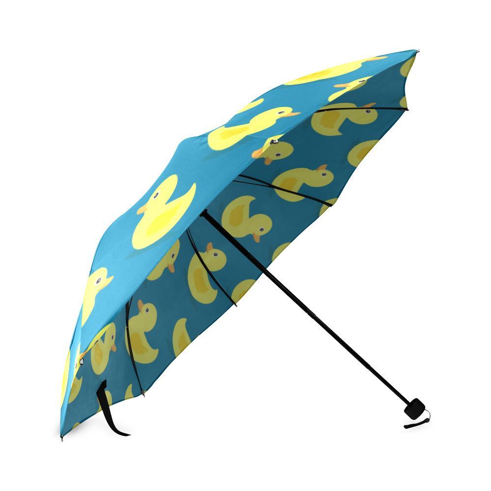 Rubber Duck Pattern Print Foldable Umbrella-grizzshop