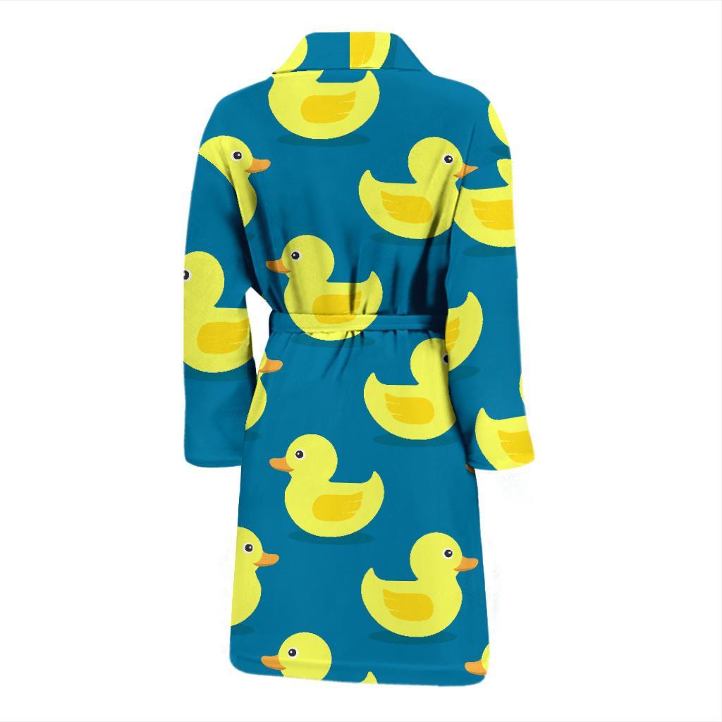 Rubber Duck Pattern Print Men Long Robe-grizzshop