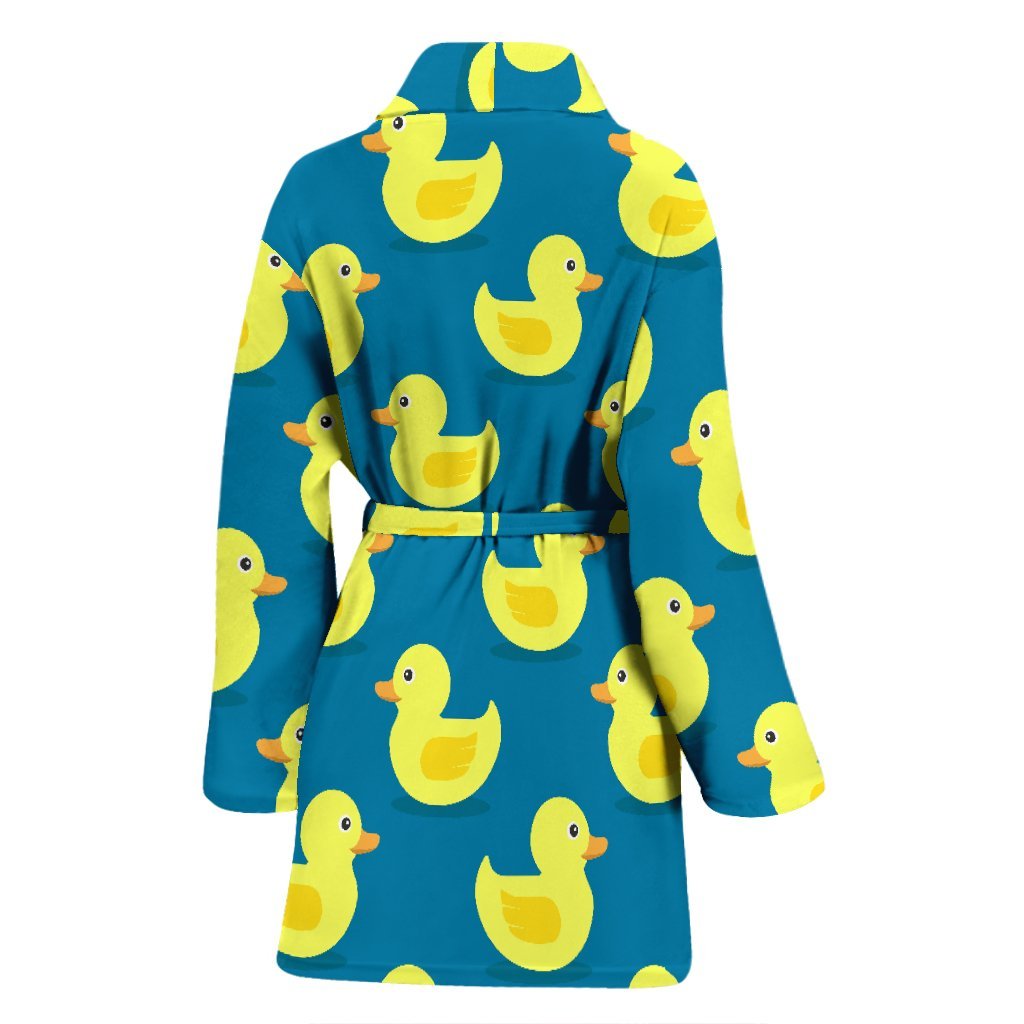 Rubber Duck Pattern Print Women Long Robe-grizzshop