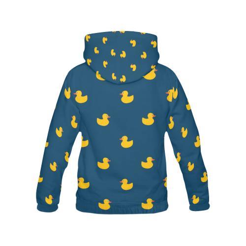 Rubber Duck Polka Dot Pattern Print Women Pullover Hoodie-grizzshop