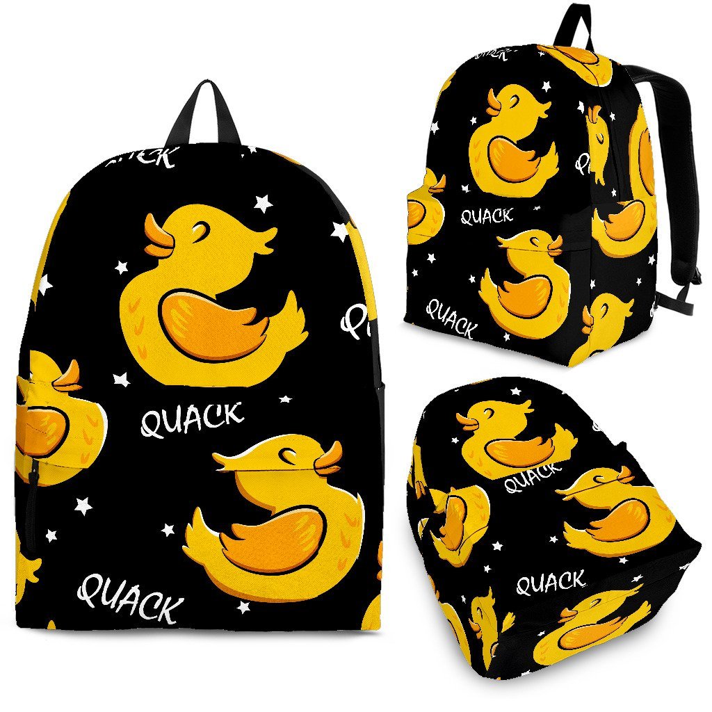 Rubber Duck Print Pattern Backpack-grizzshop
