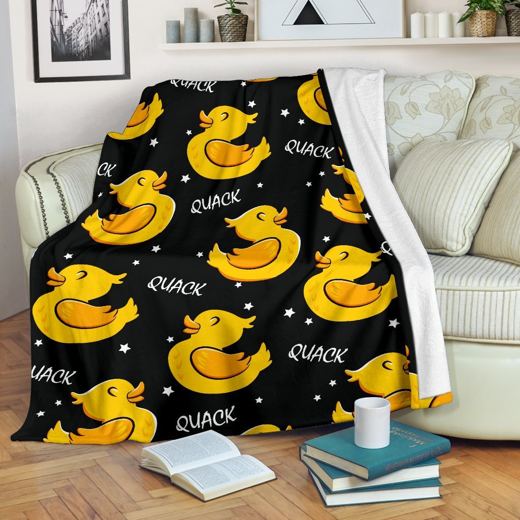 Rubber Duck Print Pattern Blanket-grizzshop
