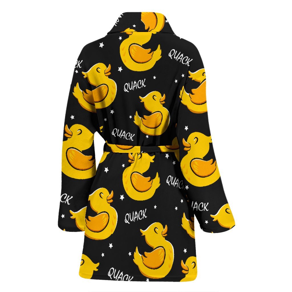 Rubber Duck Print Pattern Women Long Robe-grizzshop