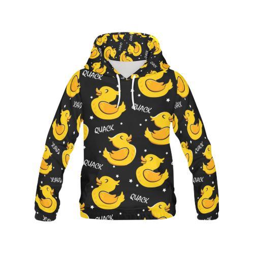 Rubber Duck Print Pattern Women Pullover Hoodie-grizzshop