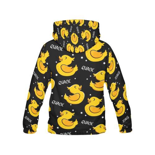 Rubber Duck Print Pattern Women Pullover Hoodie-grizzshop