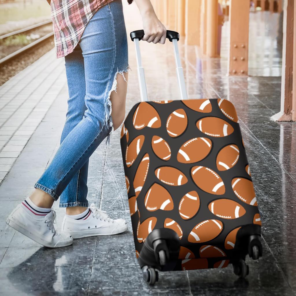 Rugby Ball American Football Print Pattern Luggage Cover Protector-grizzshop