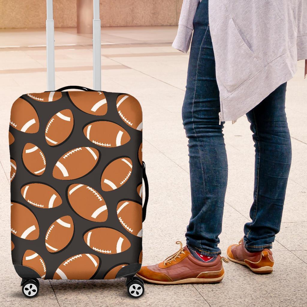 Rugby Ball American Football Print Pattern Luggage Cover Protector-grizzshop