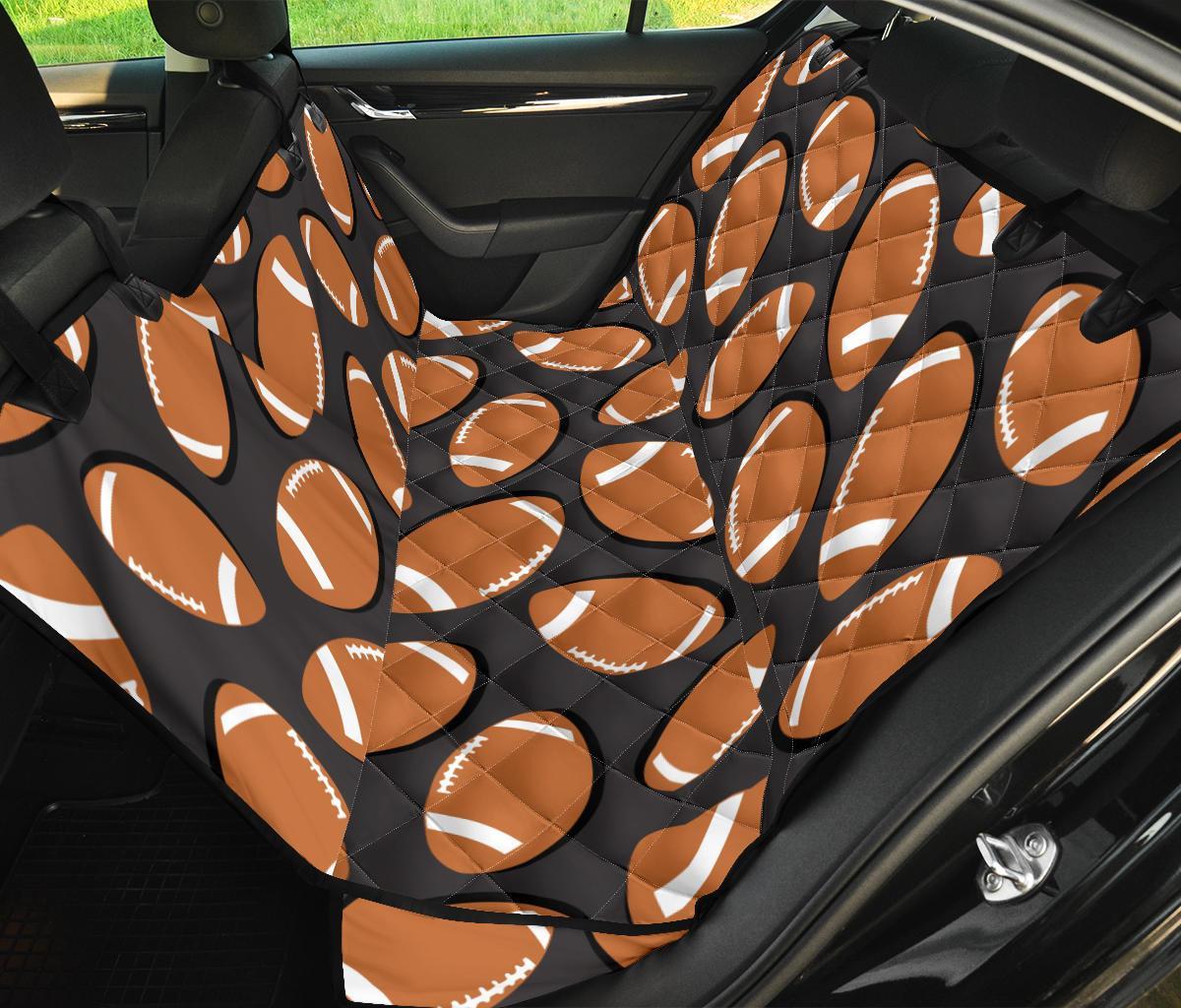 Rugby Ball American Football Print Pattern Pet Car Seat Cover-grizzshop