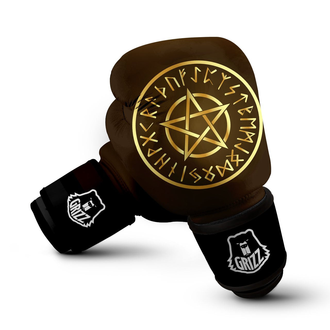 Runes Pentagram Viking Nordic Print Boxing Gloves-grizzshop