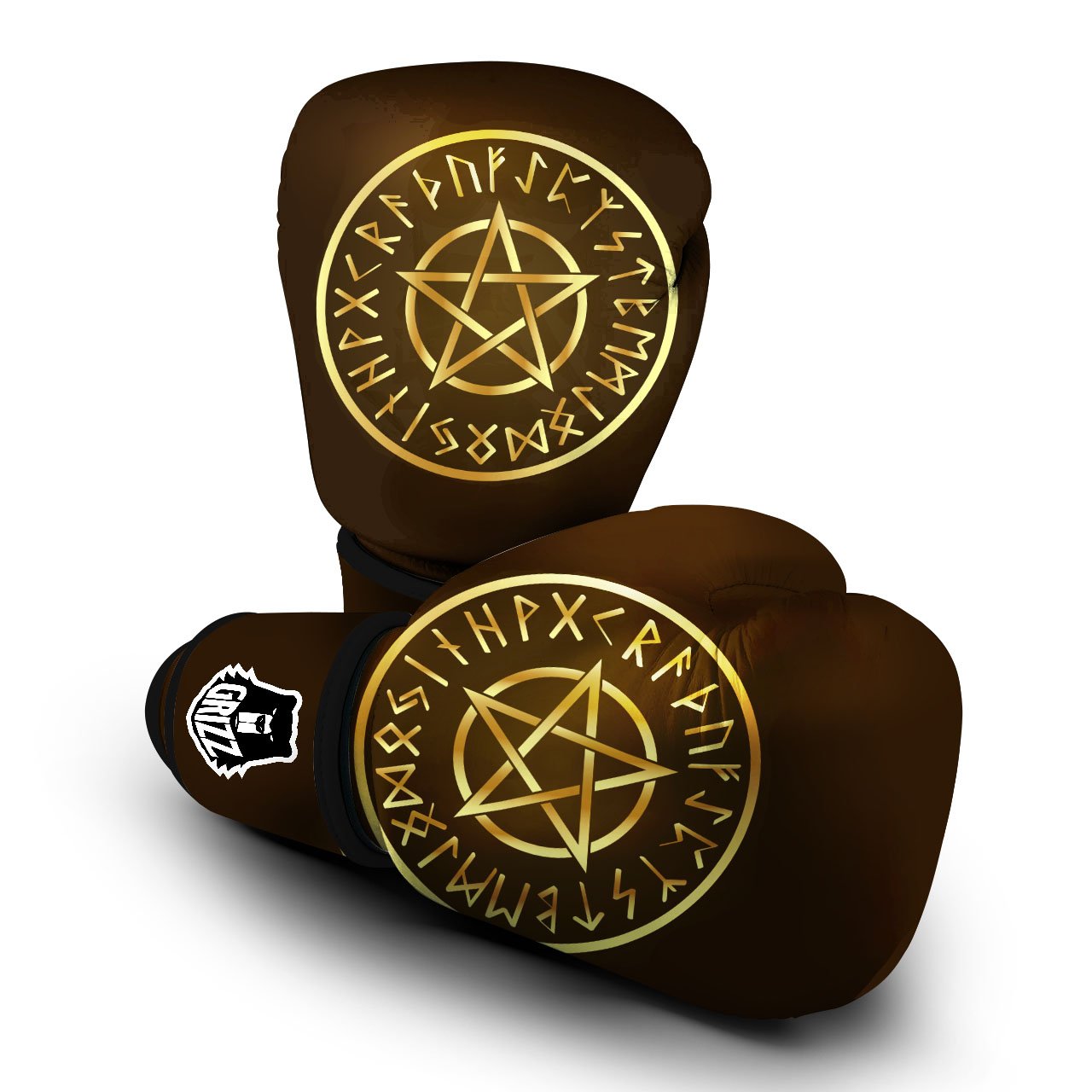 Runes Pentagram Viking Nordic Print Boxing Gloves-grizzshop