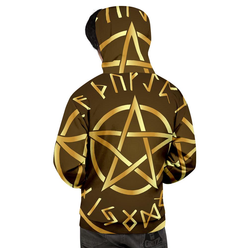 Runes Pentagram Viking Nordic Print Men's Hoodie-grizzshop