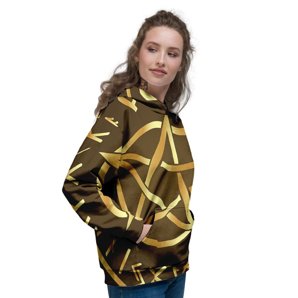 Runes Pentagram Viking Nordic Print Women's Hoodie-grizzshop