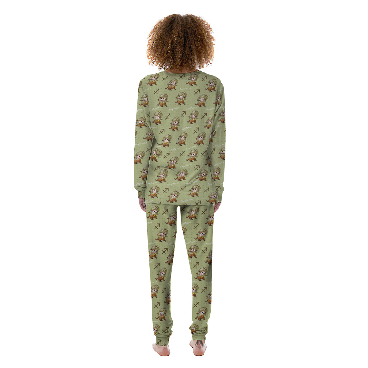 Sagittarius Cute Cartoon Print Pattern Women's Pajamas-grizzshop