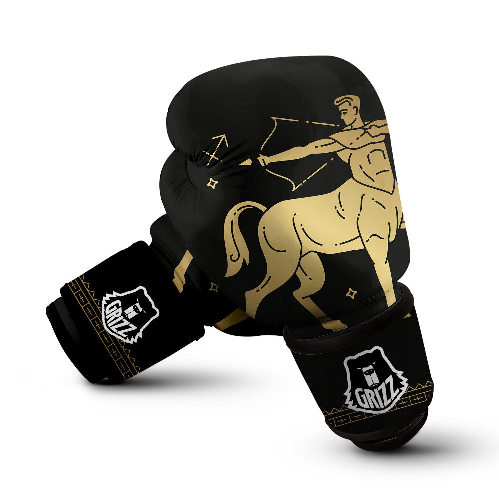Sagittarius Sign Astrological Print Boxing Gloves-grizzshop
