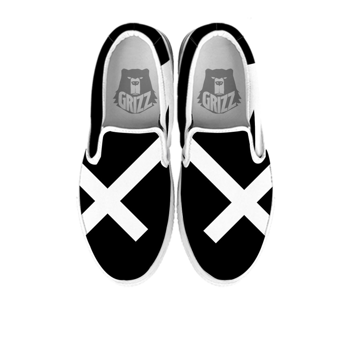Sagittarius Sign White And Black Print White Slip On Shoes-grizzshop