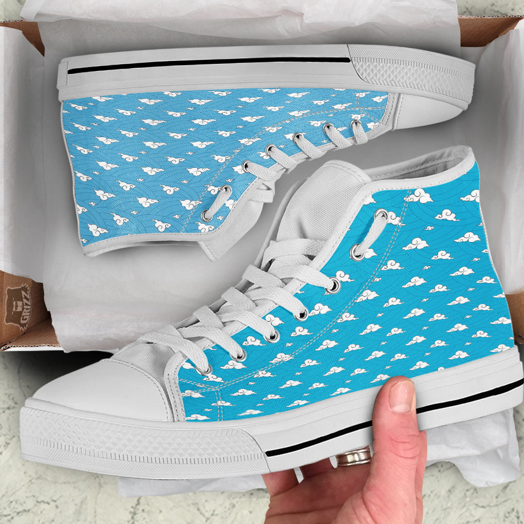Sakonji Print Pattern White High Top Shoes-grizzshop