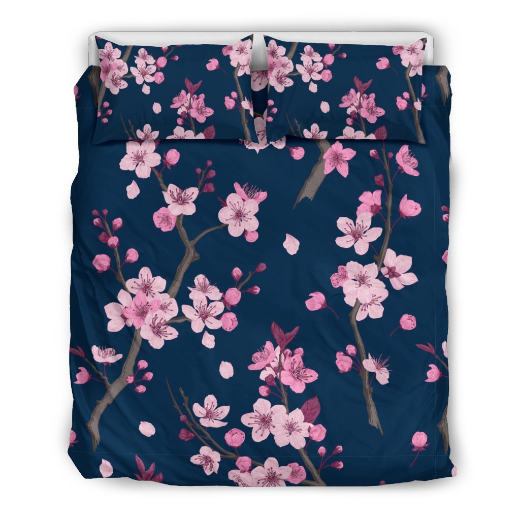 Sakura Cherry Blossom Duvet Cover Bedding Set-grizzshop