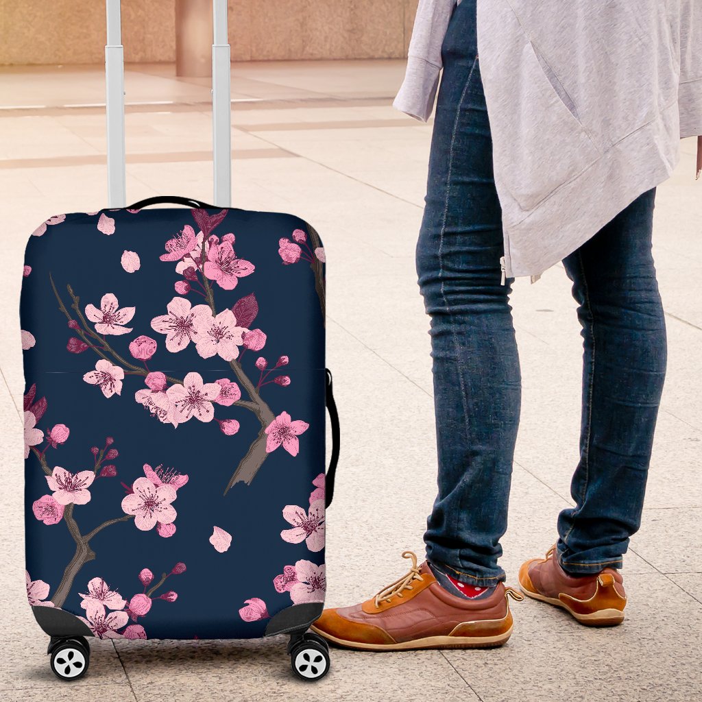 Sakura Cherry Blossom Elastic Luggage Cover Protector-grizzshop
