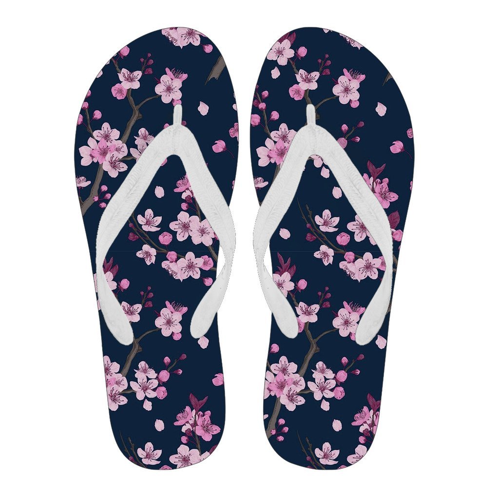 Sakura Cherry Blossom Men & Women Flip Flops-grizzshop