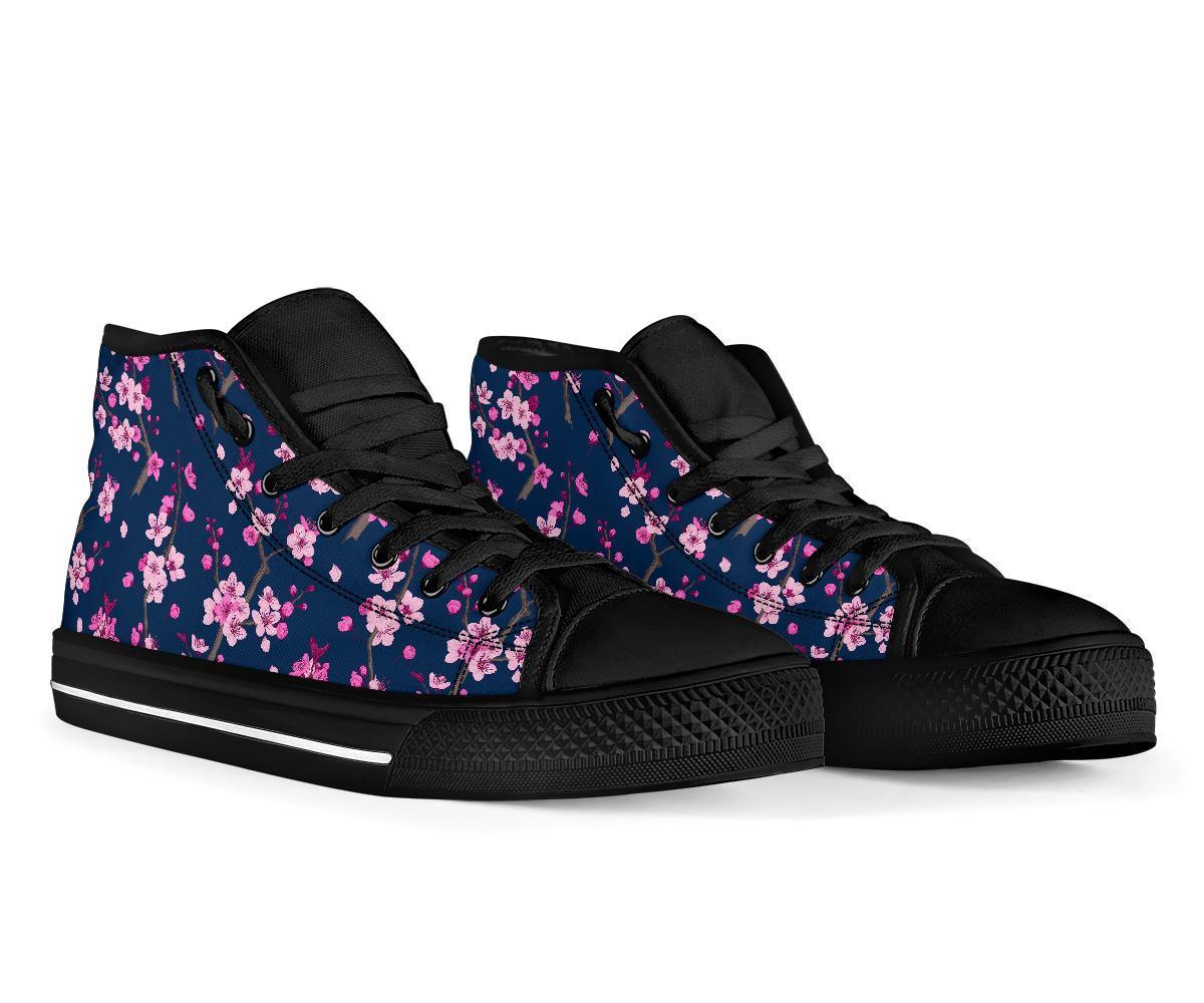 Sakura Cherry Blossom Men Women's High Top Shoes-grizzshop