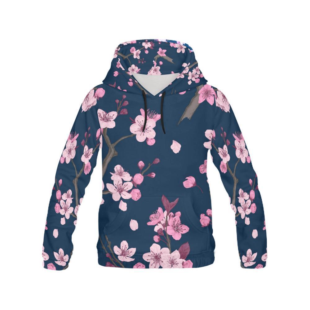 Sakura Cherry Blossom Women Pullover Hoodie -grizzshop