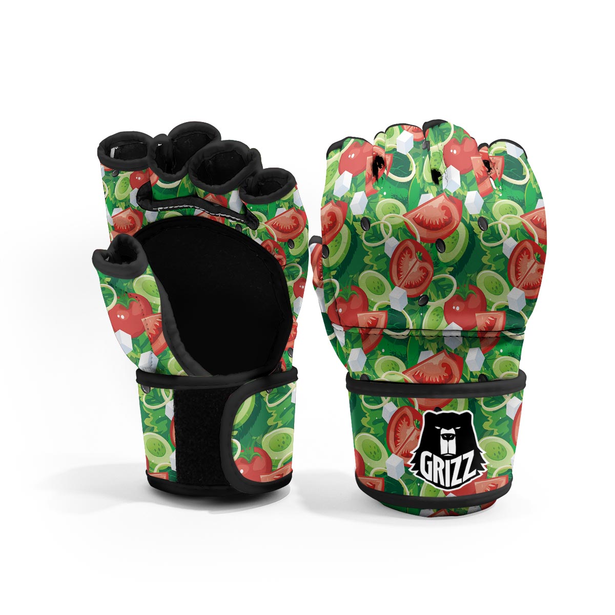 Salad Vegetable Print Pattern MMA Gloves-grizzshop