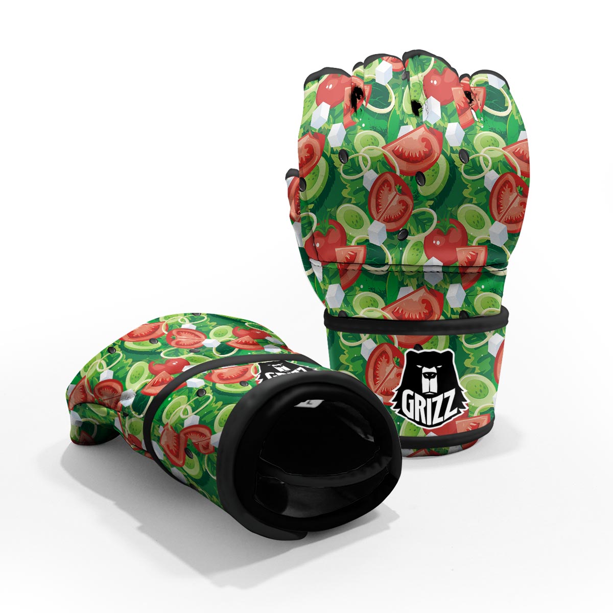 Salad Vegetable Print Pattern MMA Gloves-grizzshop