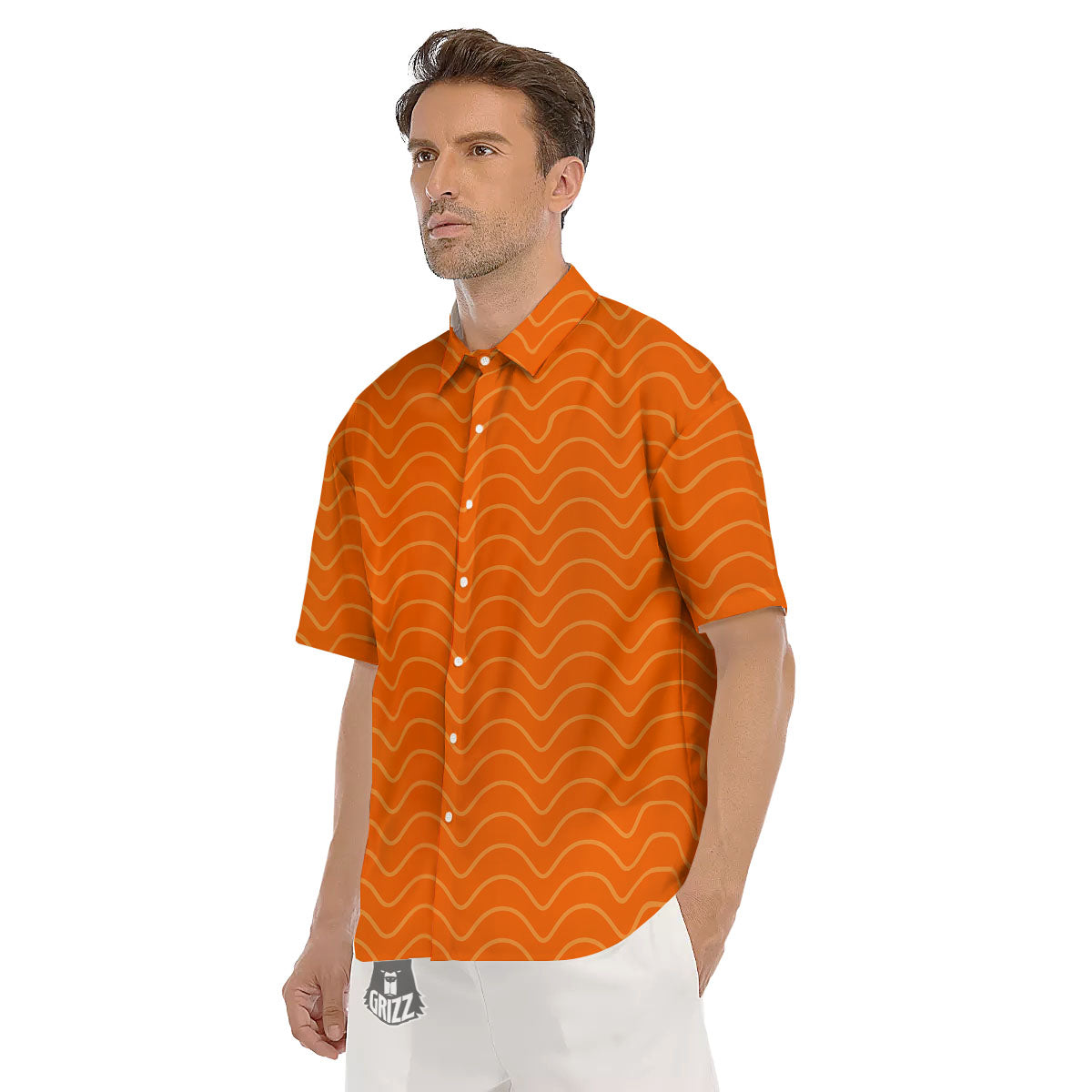 Salmon Fillet Print Men's Short Sleeve Shirts-grizzshop