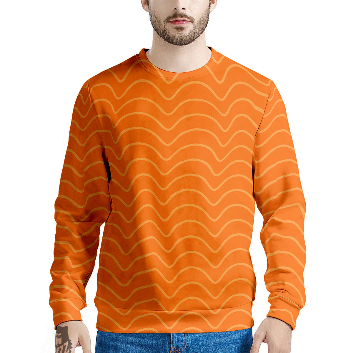 Salmon Fillet Print Men's Sweatshirt-grizzshop