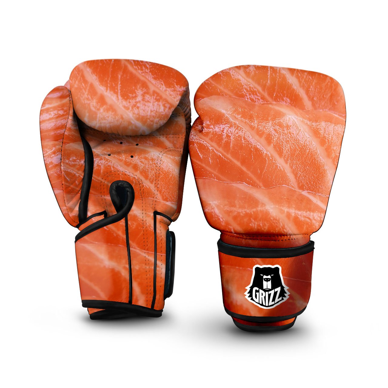 Salmon Print Boxing Gloves-grizzshop
