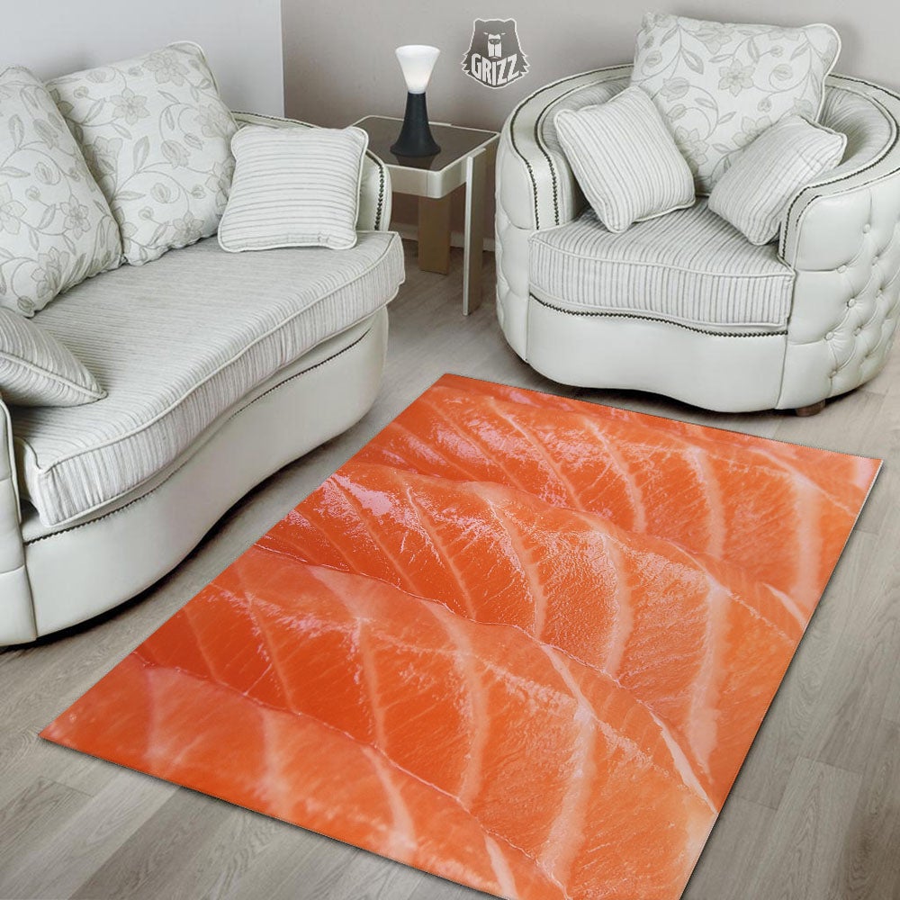 Salmon Print Floor Mat-grizzshop