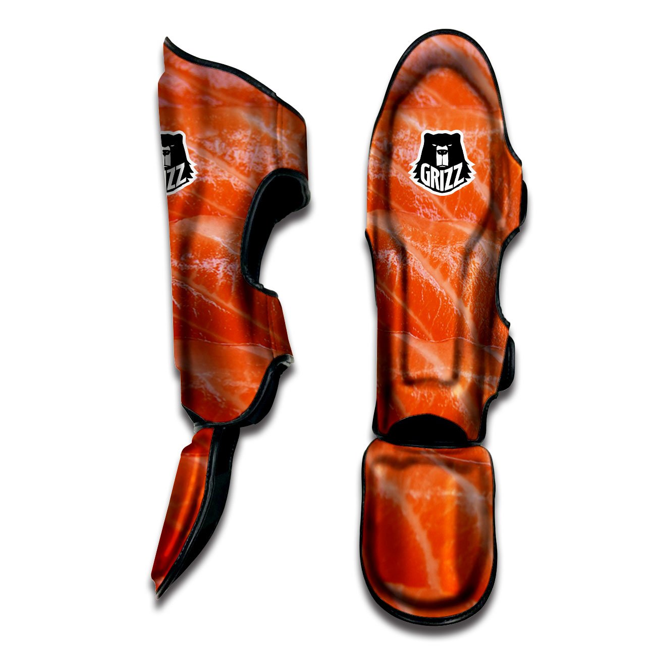 Salmon Print Muay Thai Shin Guards-grizzshop