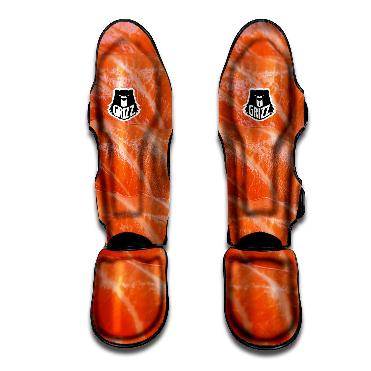 Salmon Print Muay Thai Shin Guards-grizzshop