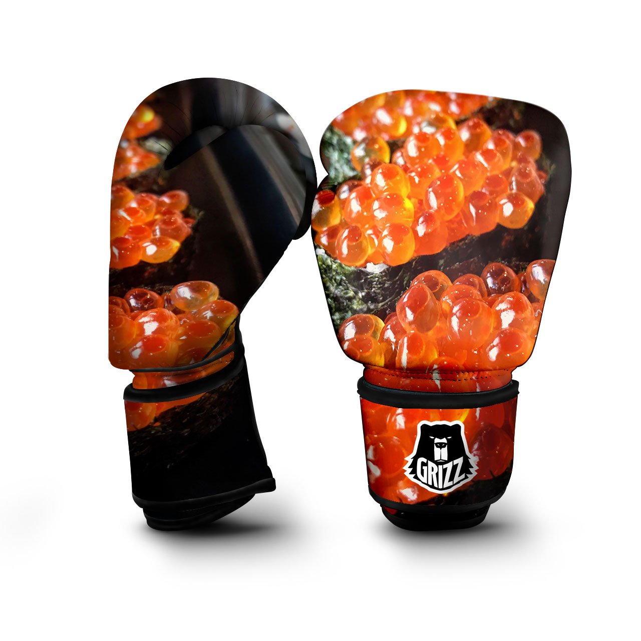 Salmon Roe Sushi Print Boxing Gloves-grizzshop