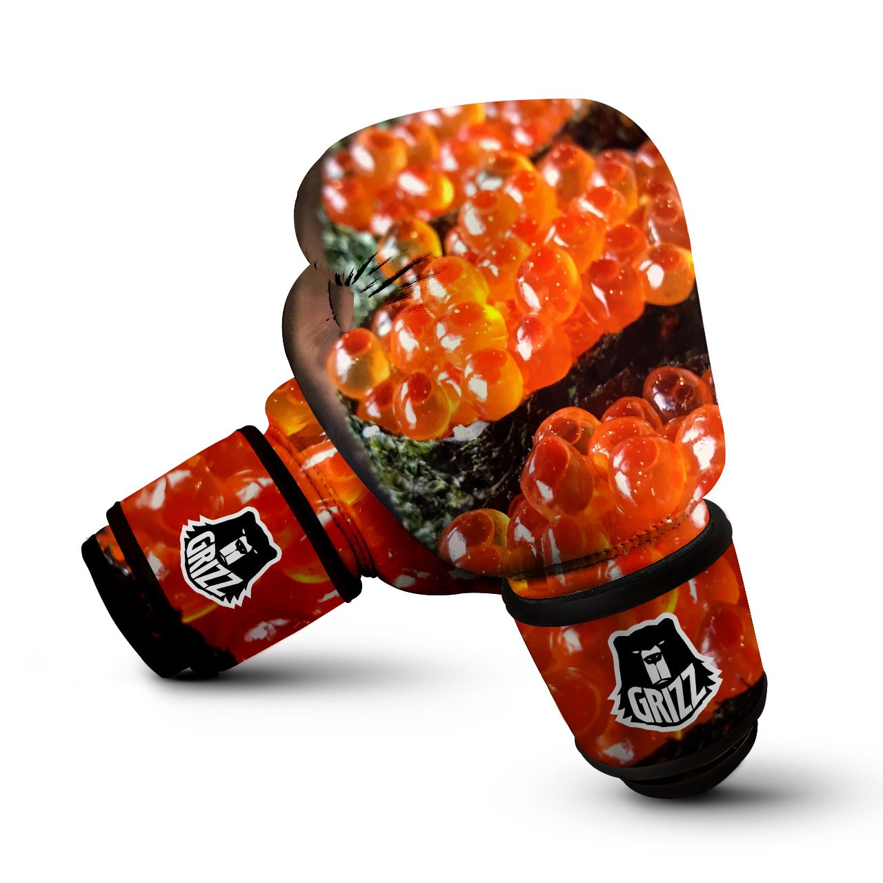 Salmon Roe Sushi Print Boxing Gloves-grizzshop
