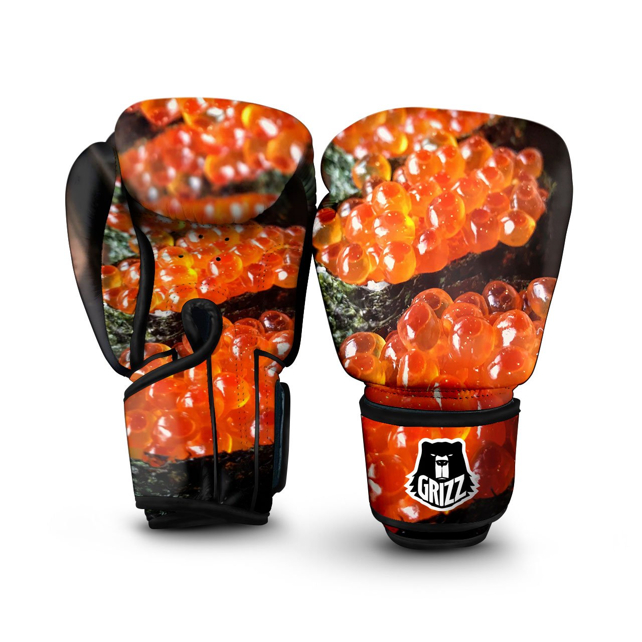 Salmon Roe Sushi Print Boxing Gloves-grizzshop
