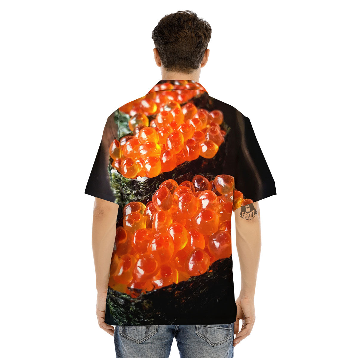 Salmon Roe Sushi Print Men's Hawaiian Shirt-grizzshop
