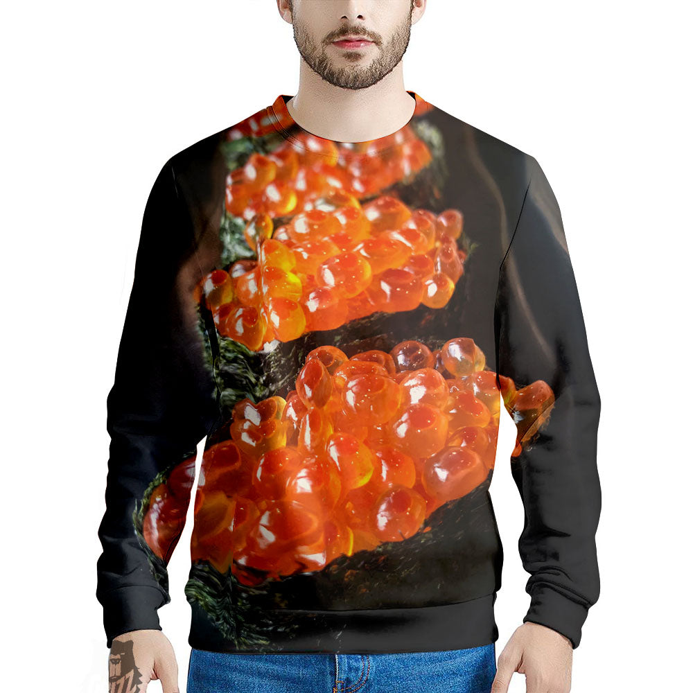 Salmon Roe Sushi Print Men's Sweatshirt-grizzshop