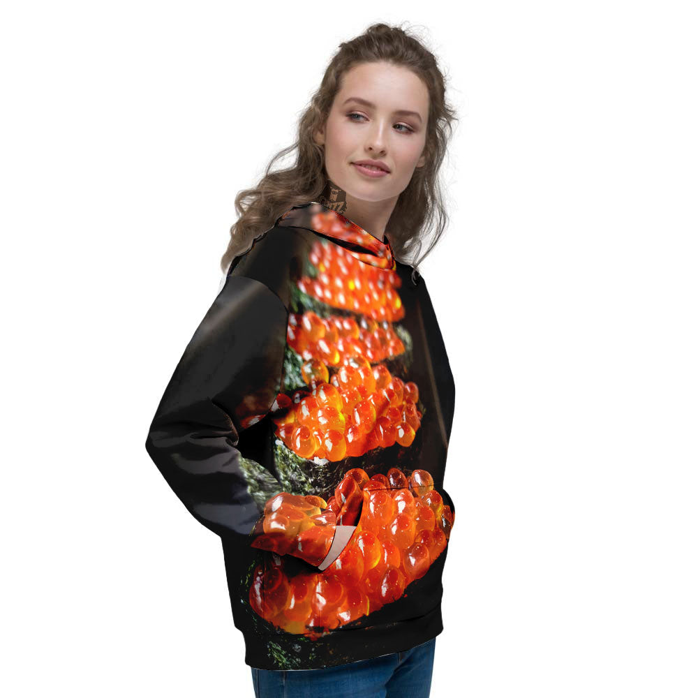 Salmon Roe Sushi Print Women's Hoodie-grizzshop