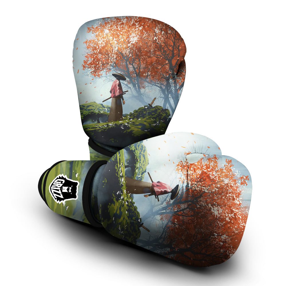 Samurai Fantasy Print Boxing Gloves-grizzshop
