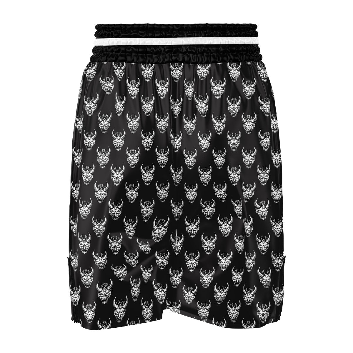 Samurai Ghost Mask Print Pattern Boxing Shorts-grizzshop