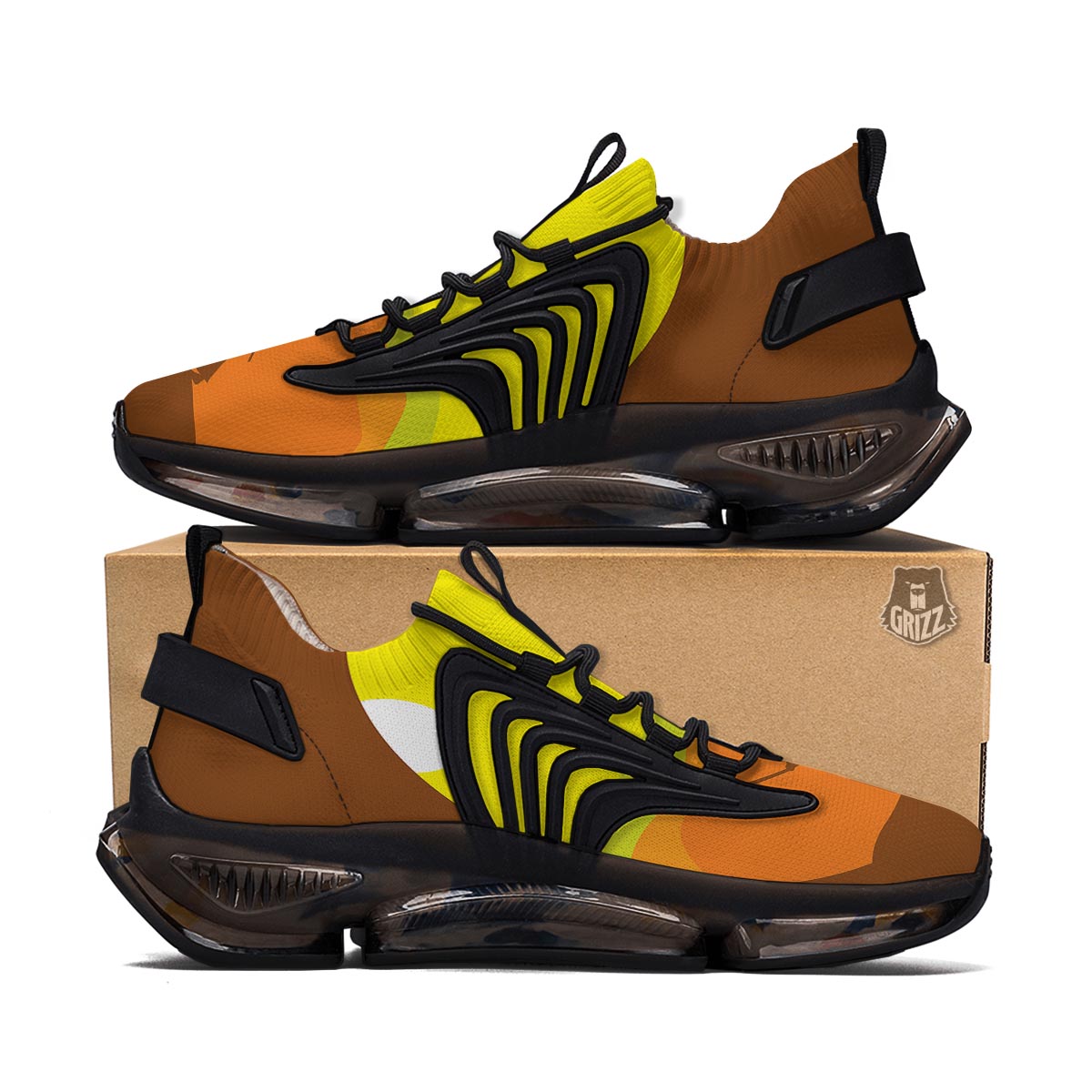 Samurai Sunset Japanese Print Black Gym Shoes-grizzshop