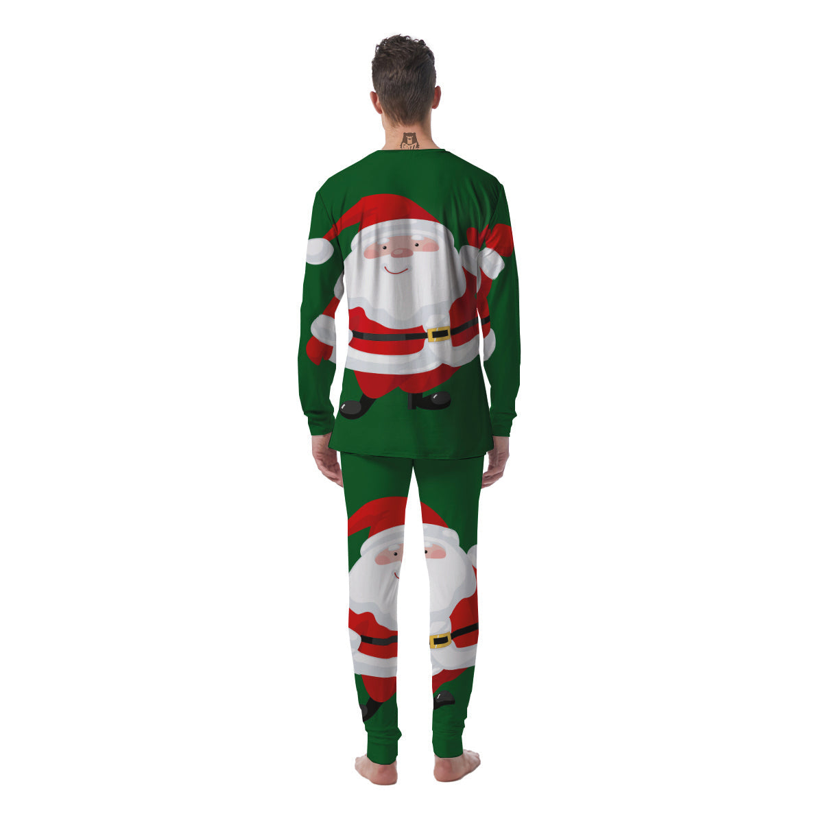 Santa Claus Cartoon Print Men's Pajamas-grizzshop