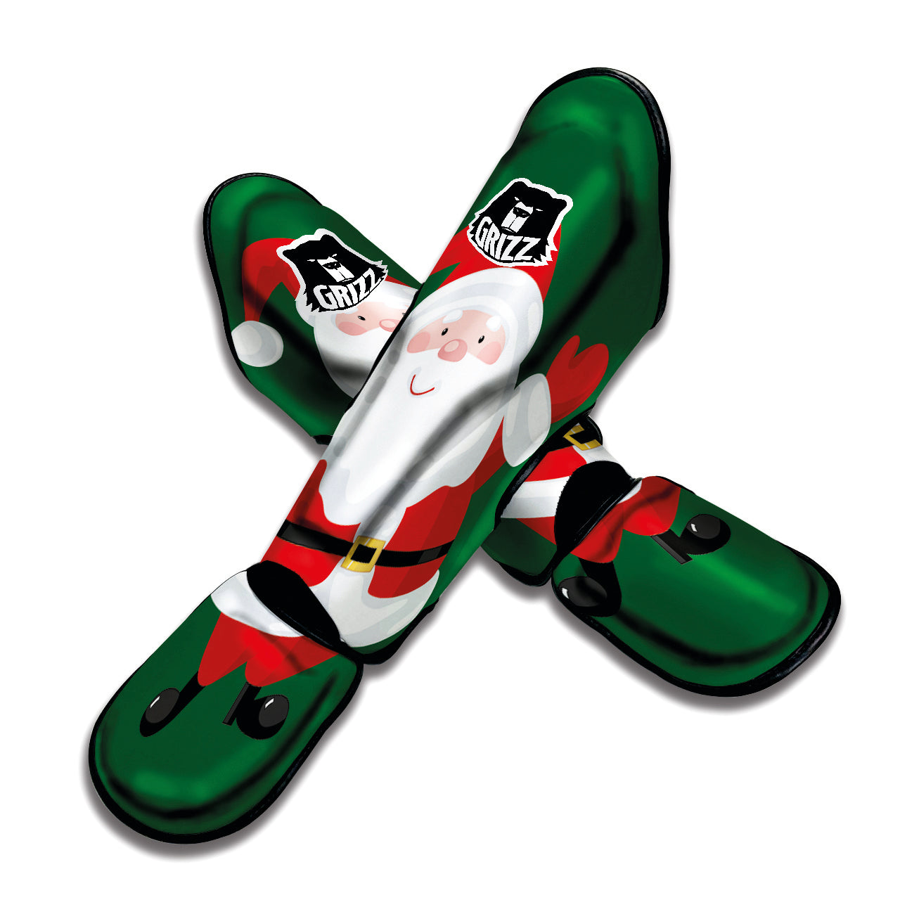 Santa Claus Cartoon Print Muay Thai Shin Guards-grizzshop