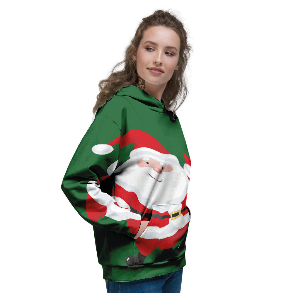 Santa Claus Cartoon Print Women's Hoodie-grizzshop