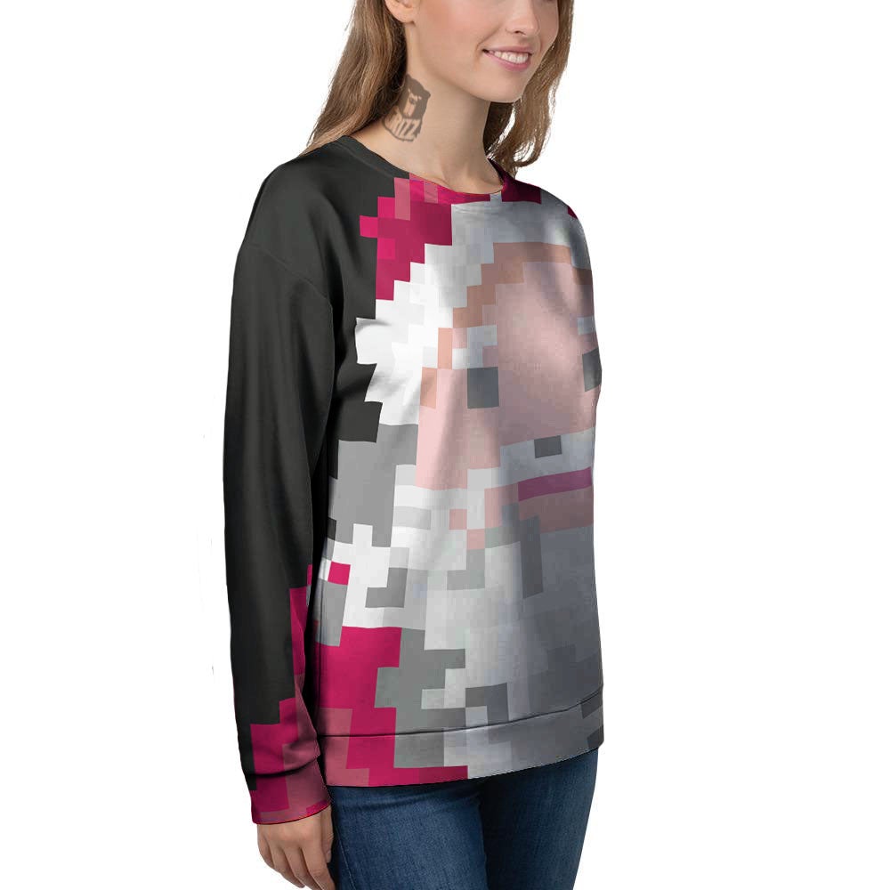 Santa Claus Christmas Pixel Print Women's Sweatshirt-grizzshop